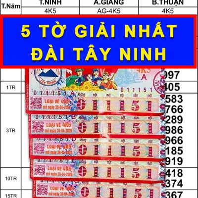 Mua 5 tờ số cuối 51, người đàn ông bất ngờ trúng 2 giải xổ số miền Nam