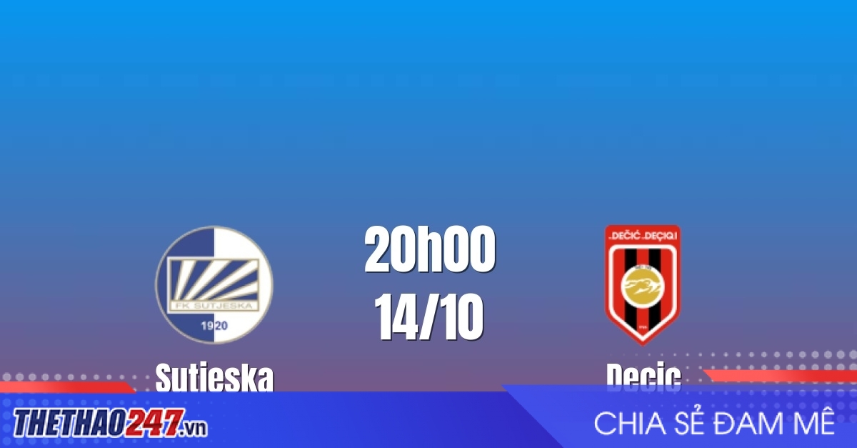 Nhận định Sutjeska vs Decic: Chủ nhà giữ thế thượng phong, 20h00 ngày 14/10/2026