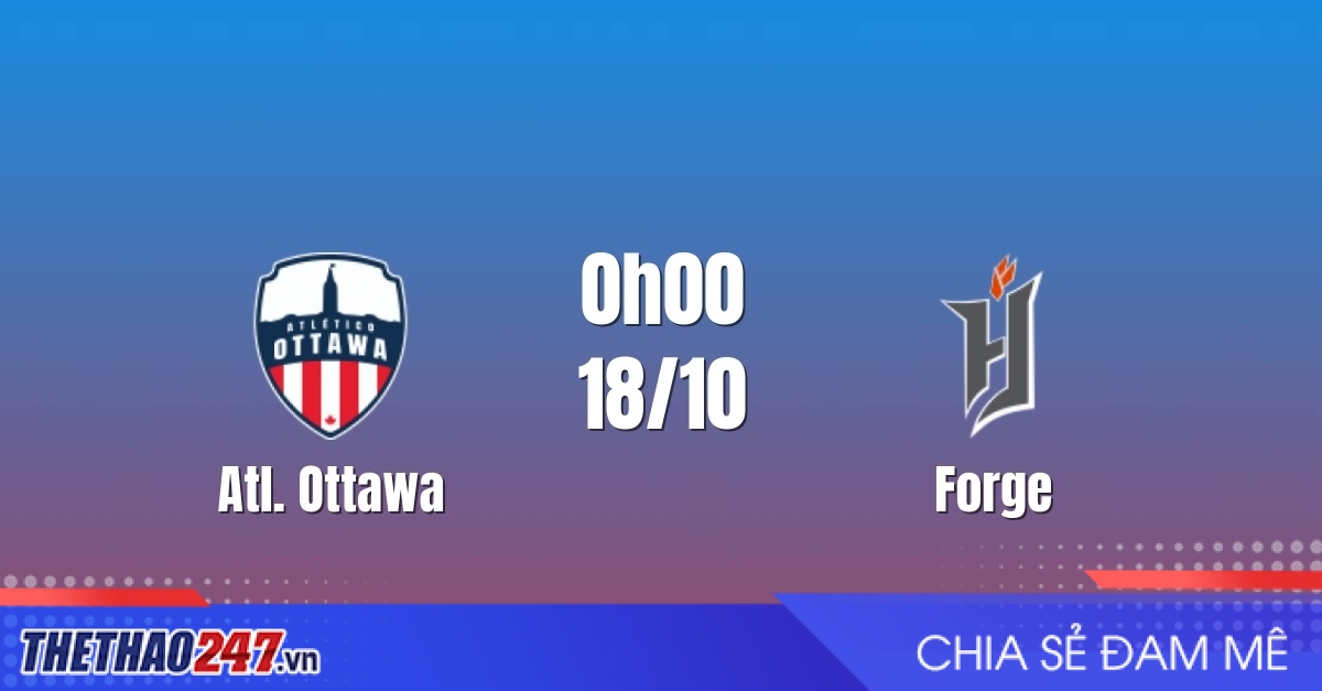 Nhận định Atl. Ottawa vs Forge: Màn so tài đỉnh cao, 0h00 ngày 18/10/2026