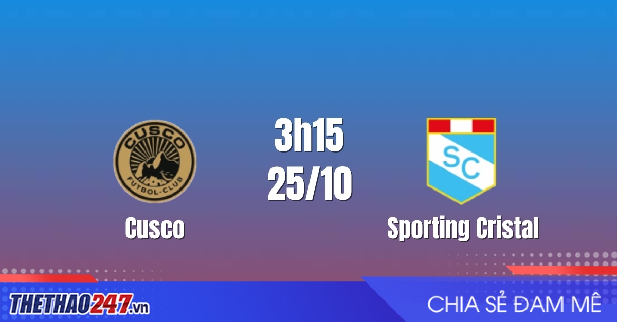 Nhận định Cusco vs Sporting Cristal: Khai thác sơ hở, 3h15 ngày 25/10/2026