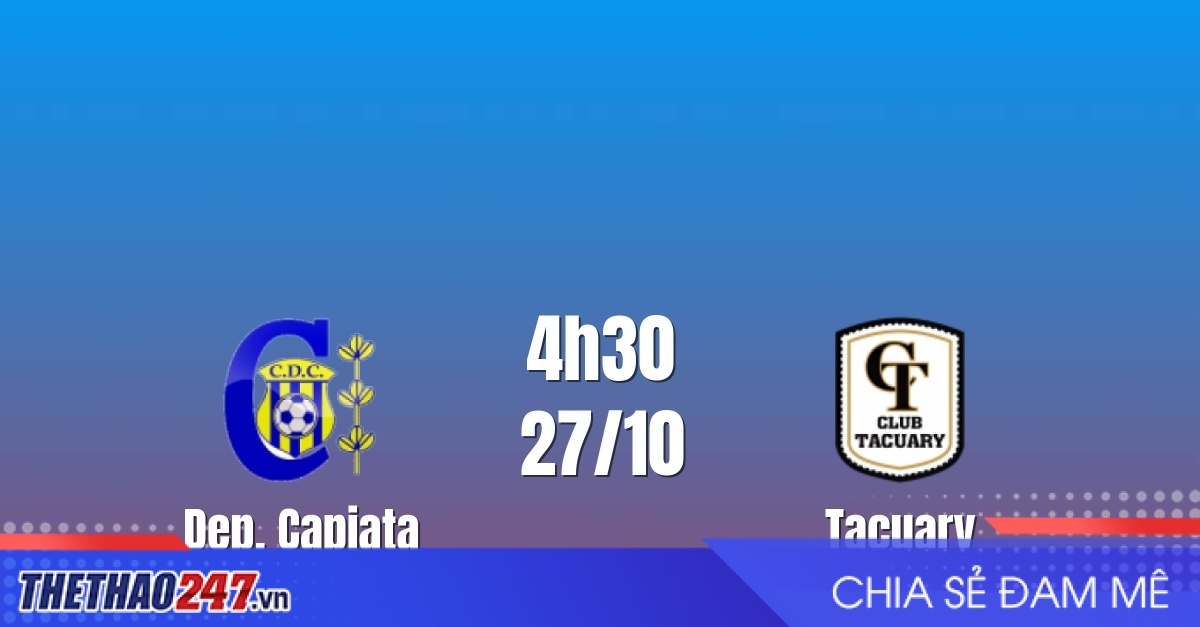 Nhận định Dep. Capiata vs Tacuary: Ưu thế chủ nhà