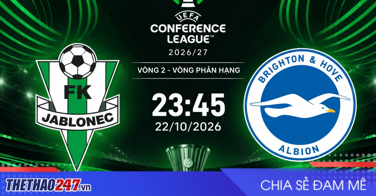 Nhận định Jablonec vs Brighton: Khách lấn át chủ nhà