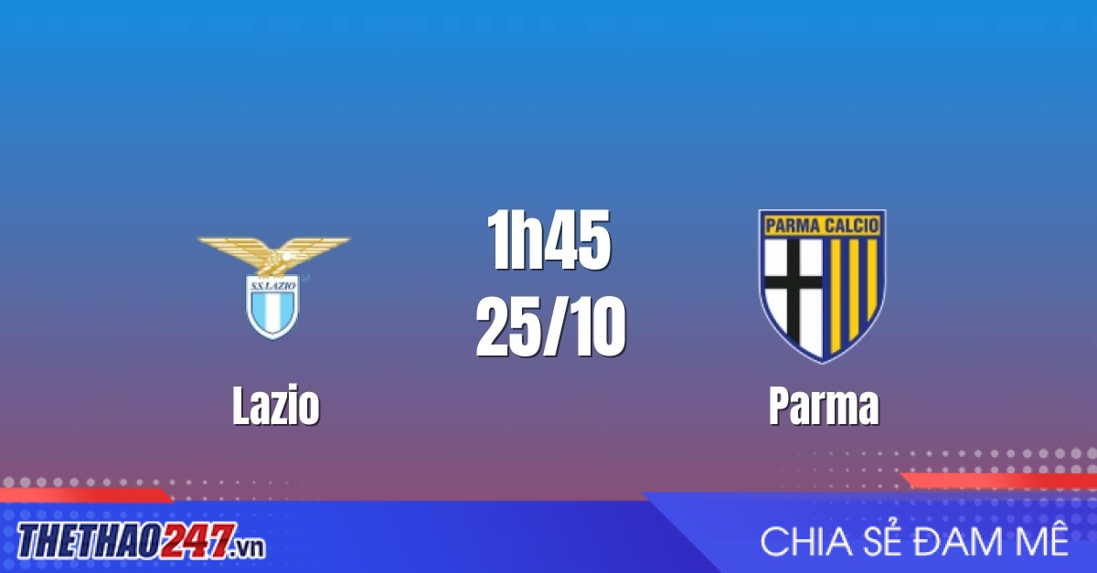 Nhận định Lazio vs Parma: Sức mạnh chênh lệch, 1h45 ngày 25/10/2026
