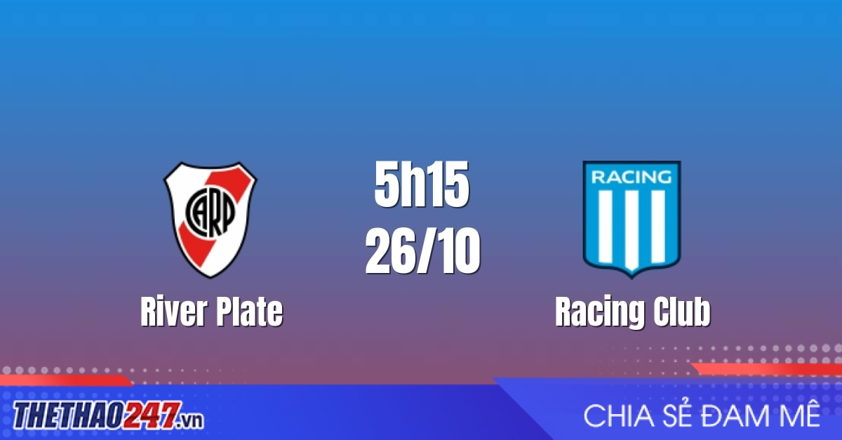 Nhận định River Plate vs Racing Club: Đỉnh cao kinh điển, 5h15 ngày 26/10/2026