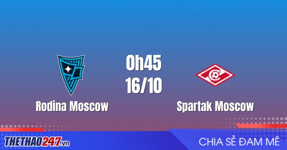 Nhận định Rodina Moscow vs Spartak Moscow: Sức mạnh vượt trội