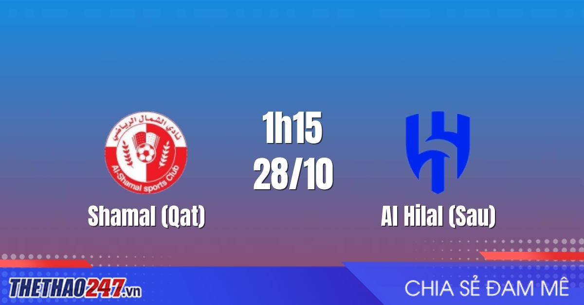 Nhận định Shamal vs Al Hilal: Sức mạnh áp đảo, 1h15 ngày 28/10/2026