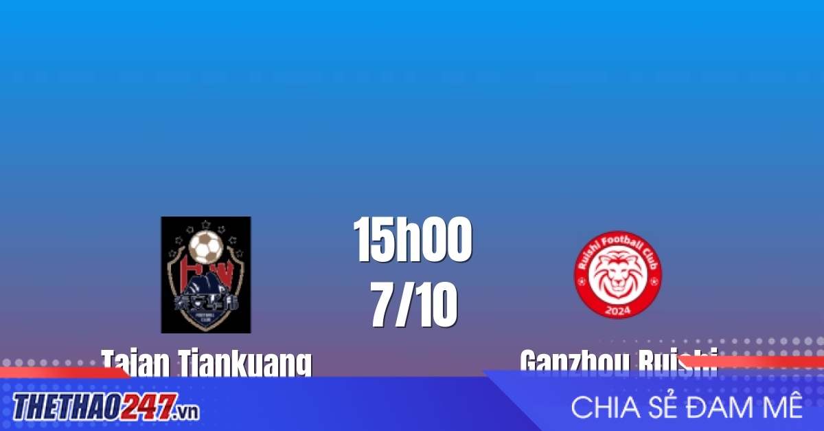 Nhận định Taian Tiankuang vs Ganzhou Ruishi: Chênh lệch đẳng cấp