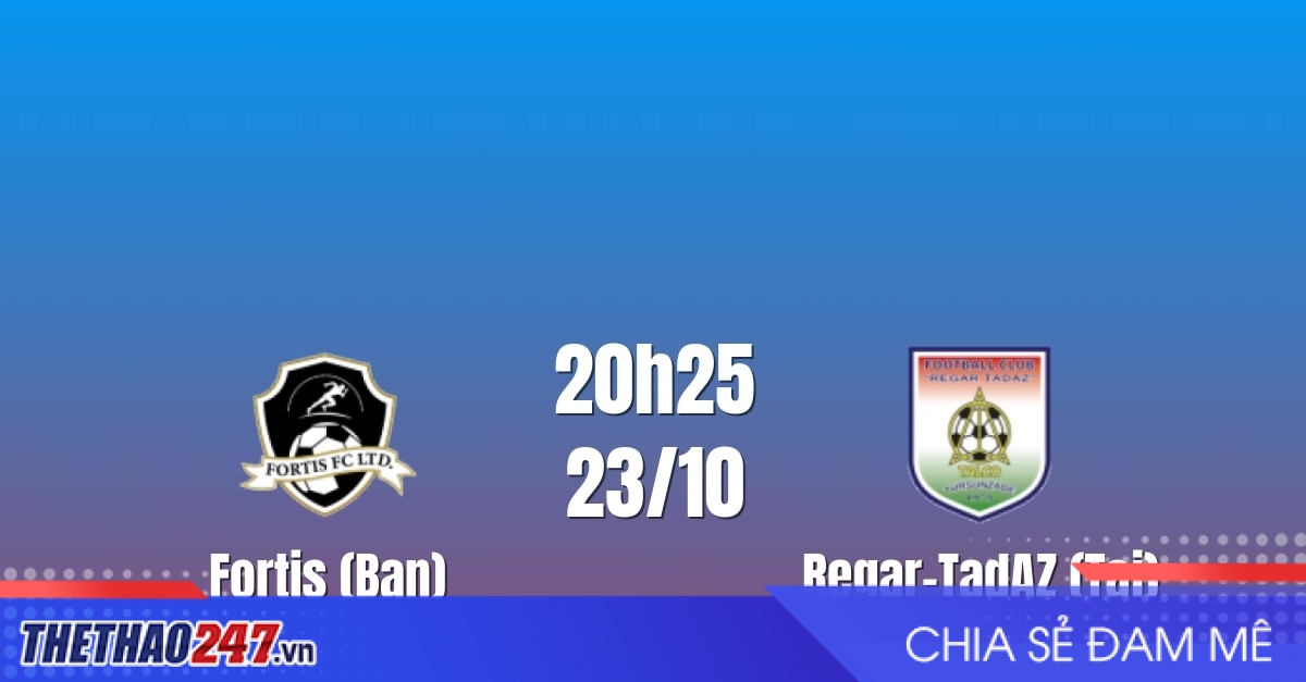 Nhận định Fortis vs Regar-TadAZ: Quyết định vé đi tiếp, 20h25 ngày 23/10/2026