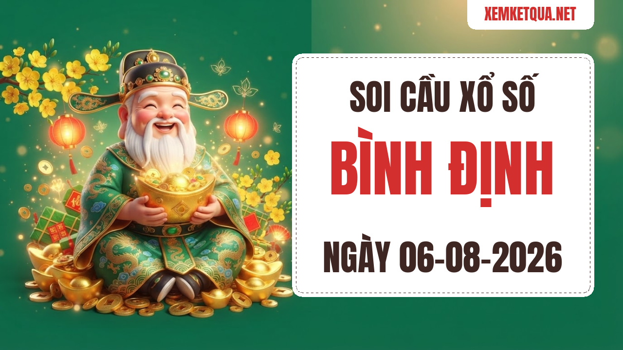 Soi cầu XSKT Bình Định chuẩn xác ngày 06/08/2026 — Bạch thủ lô 34