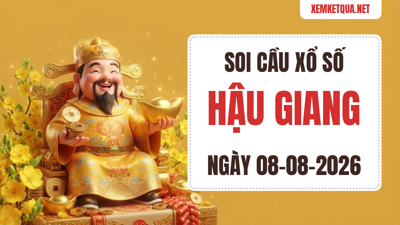 Soi cầu XSKT Hậu Giang chuẩn xác ngày 08/08/2026 — Bạch thủ lô 68