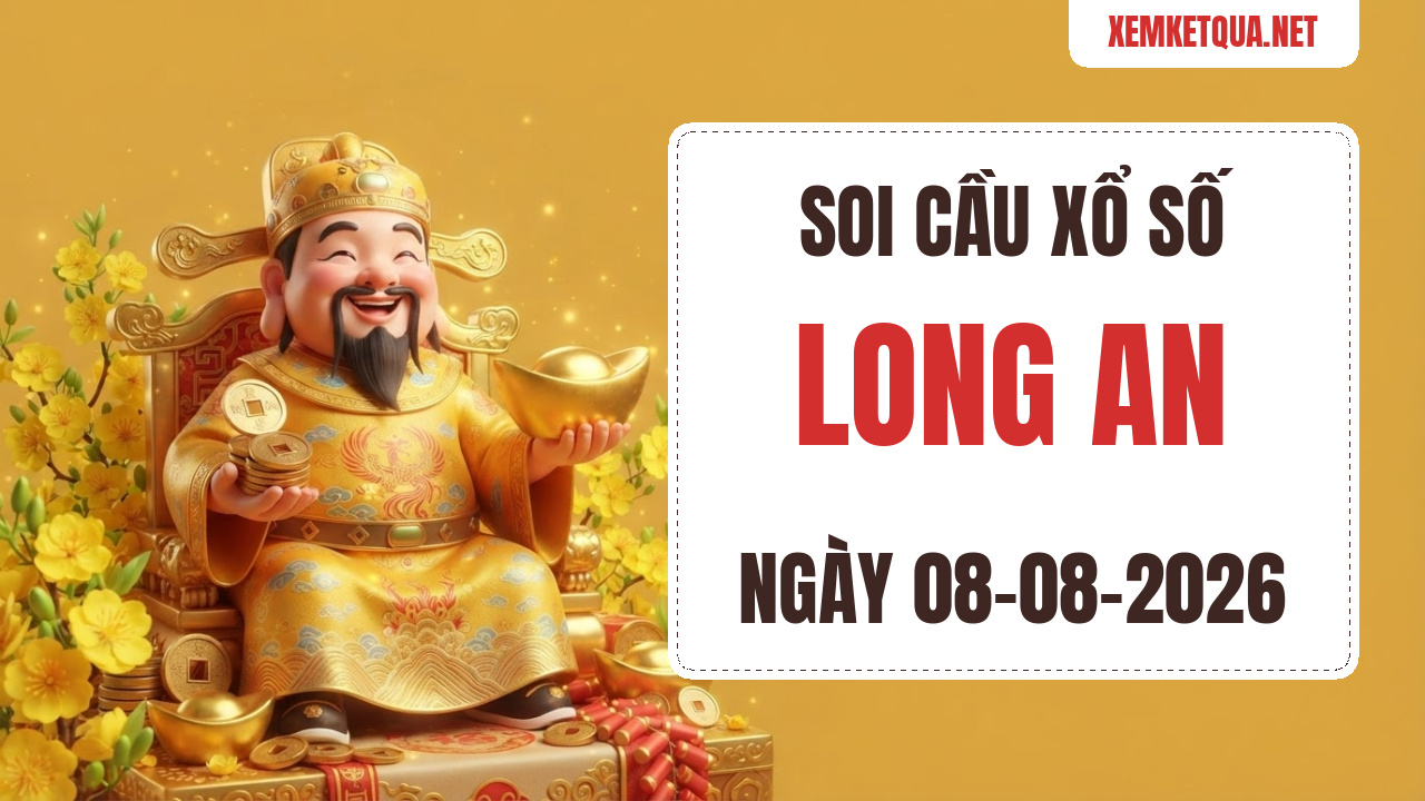 Soi cầu XSKT Long An chuẩn xác ngày 08/08/2026 — Bạch thủ lô 61