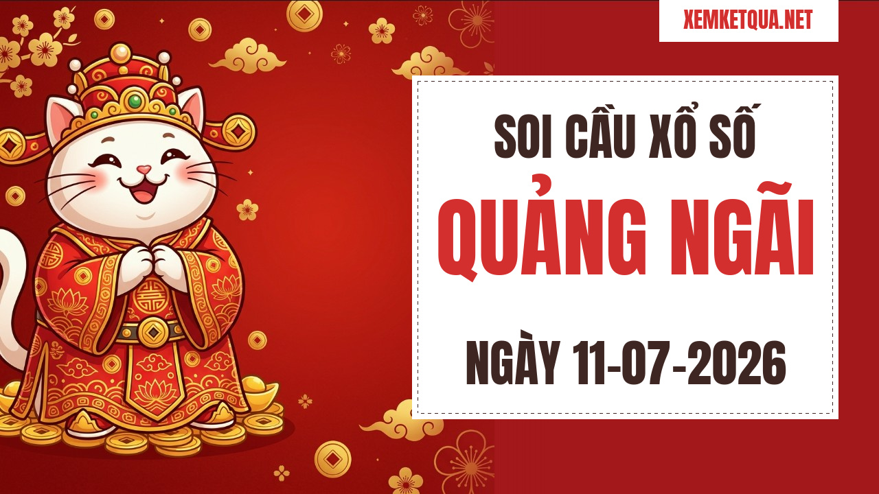 Soi cầu XSKT Quảng Ngãi chuẩn xác ngày 11/07/2026 — Bạch thủ lô 71